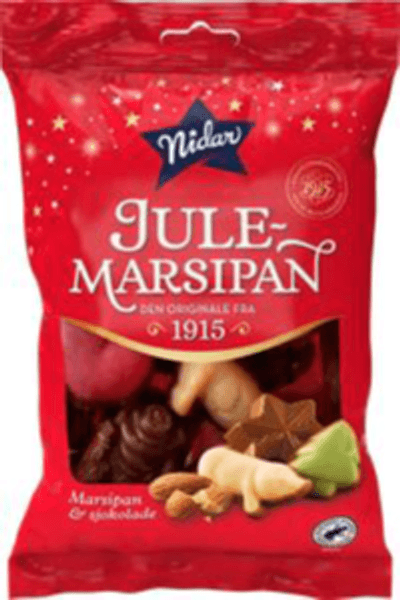 Hovedbilde Nidar Julemarsipan og -sjokolade 138g