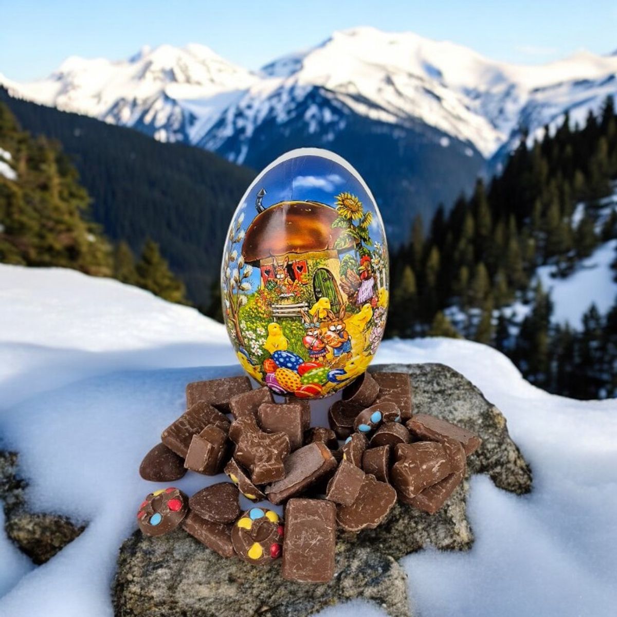 Påskeegg med 250g sjokoladeblanding