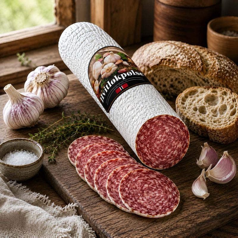 Hvitløkspølse 500g