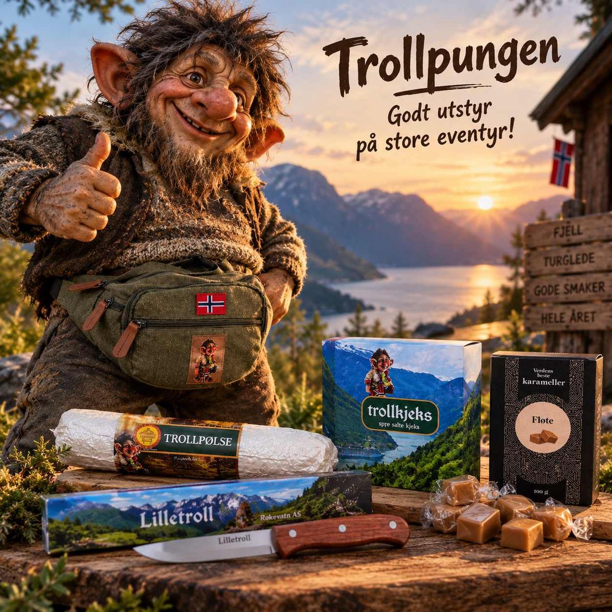 Trollpung med innhold
