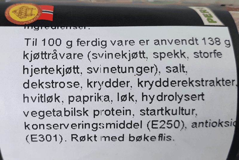 Trollpølse 500g oppskåret