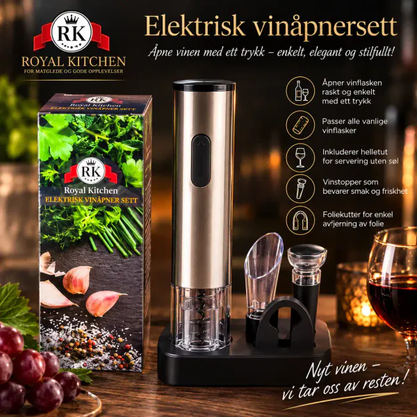 Hovedbilde Royal Kitchen Elektrisk vinåpnersett