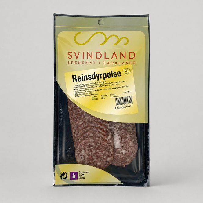 Hovedbilde Reinsdyrpølse 70g oppskåret