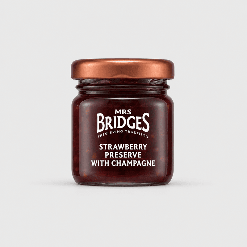 Mrs Bridges 42g Strawberry Preserve with Champagne